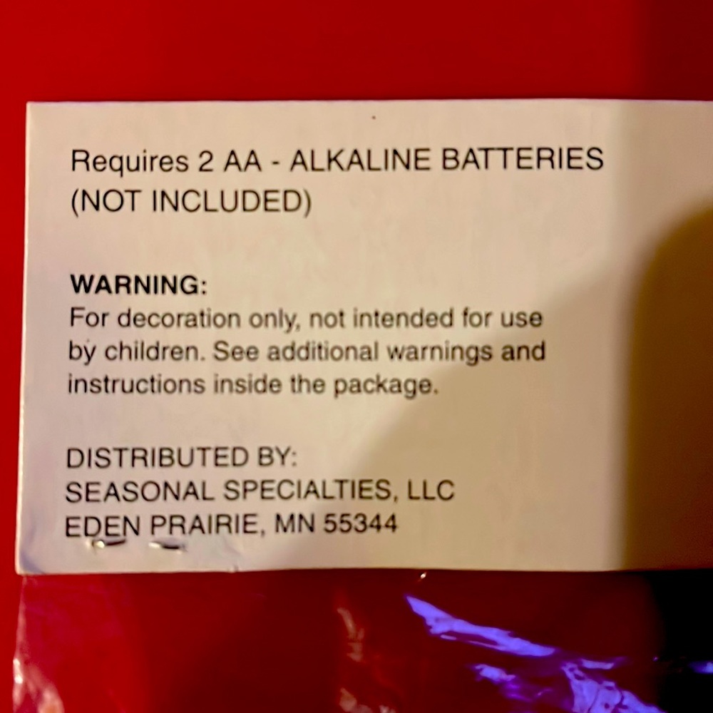 New/unopened package: Battery Powered Red LED String Lights - Picture 6 of 6